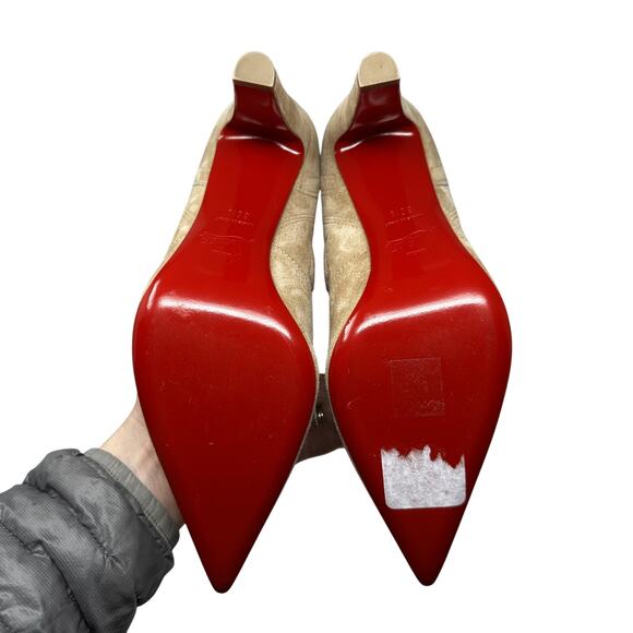 Christian Louboutin Santia Botta 85 Suede Knee High Western Boots 38.5 - Picture 12 of 15